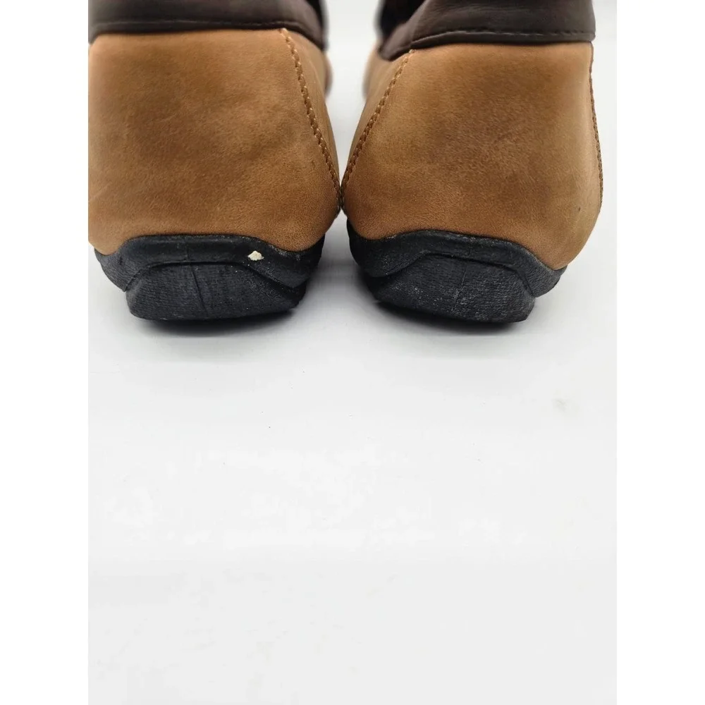 Samuel Joseph Loafers Mens Size 12 Tan Excellent Driving Mocs Metal Bit Detail
